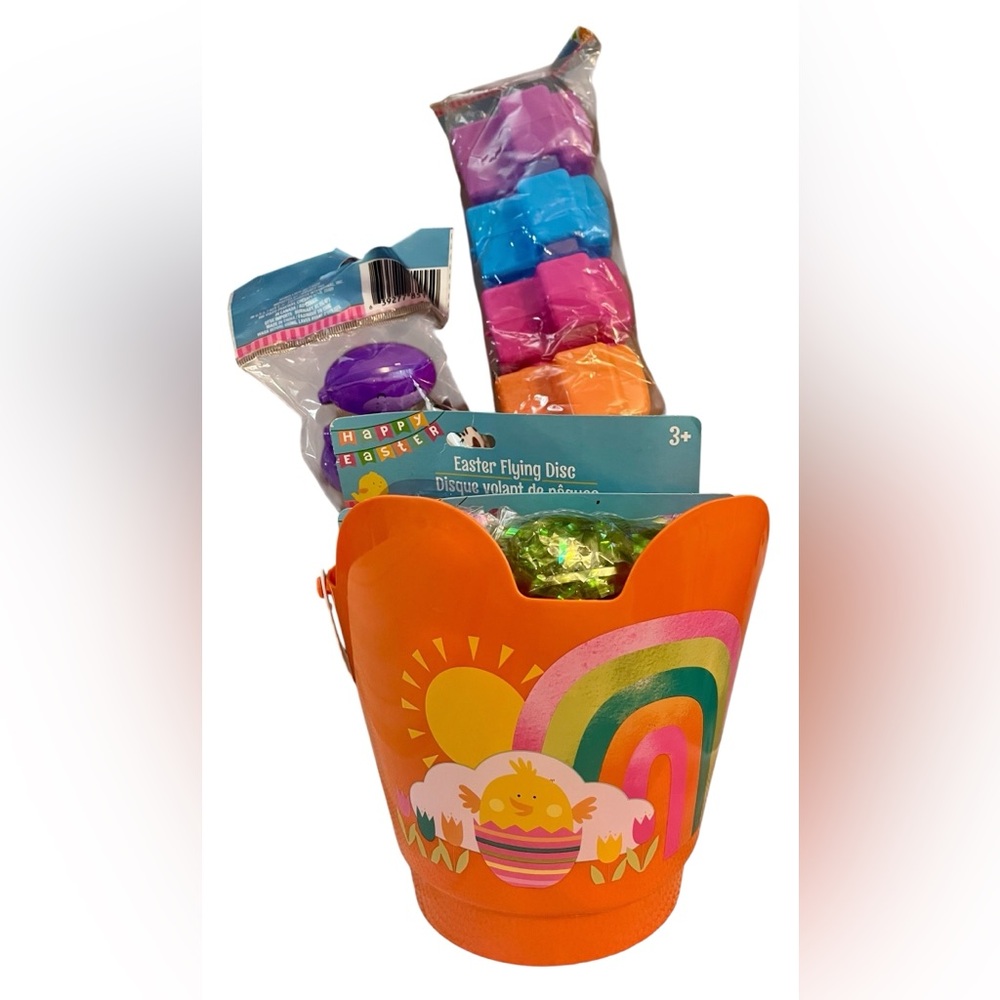 Colorful Easter Party Bucket and Multiple Supplies